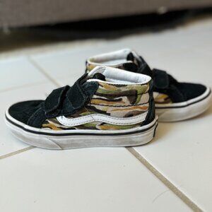 Vans Kids Sk8-Mid Reissue V Shoe Painted Camo/Green/Multi Toddler 11.5